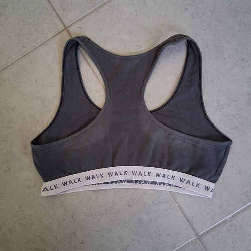 Walk sports bra used, black and gray, sizes M and L