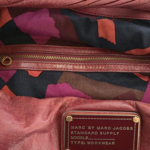 Marc Jacobs leather shoulder bag used, burgundy