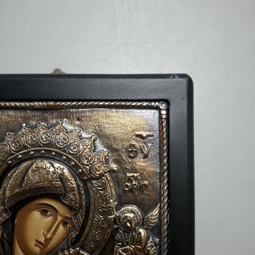 Ασημένια εικόνα της Παναγίας με τον Χριστό, σαν καινούργιο, ασήμι 9,50