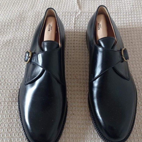 Bally leather handmade shoes size 45.5 new, black