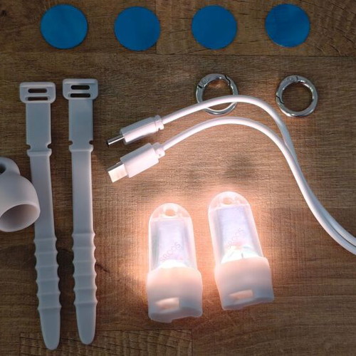 USB Rechargeable LED Keychain Flashlights Pack of 2 Waterproof EDC