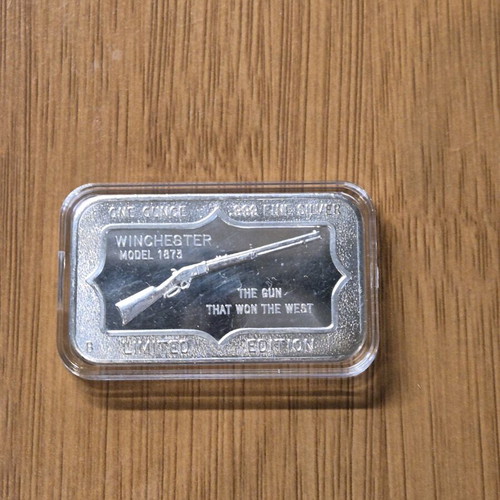 Winchester model 1873 fine silver ounce like new