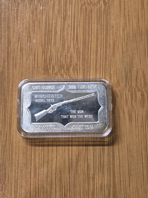 Winchester model 1873 fine silver ounce like new