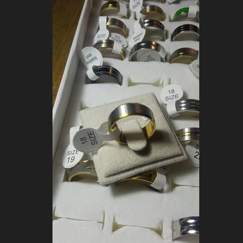 Women's ring new, durable steel, size 18