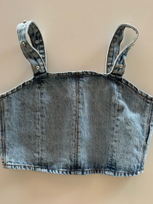 Sisley Crop Top for Girls 10-11 Years Like New Blue Turquoise