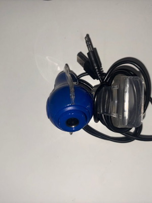 Blue USB web camera with monitor clip good used condition