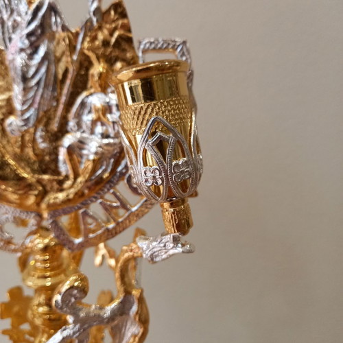 Gilded Resurrection Candle Holder 40 cm new, 3-position