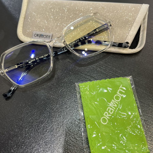 Oramont Presbyopia Glasses +1.00 Blue Light Filter like new with case