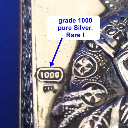 Silver Religious Icons Set used, 1000 & 950 purity, metal alloy