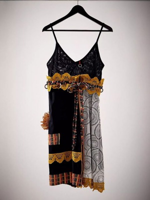 Save the Queen multicoloured dress like new