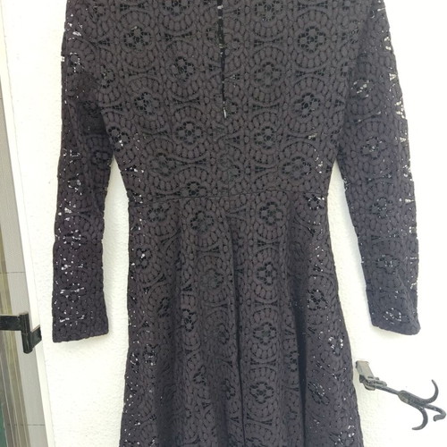 Zara guipure lace dress black short XS used -  8,00 - Vendora.cy