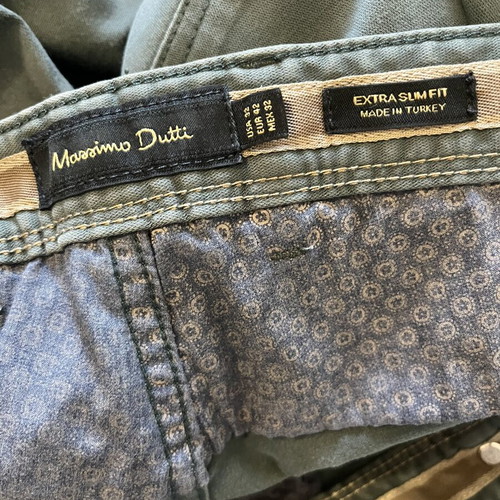 Massimo Dutti green men's pants size 42 like new