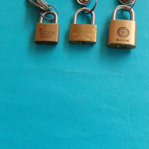 Padlocks used, set of 3 pieces