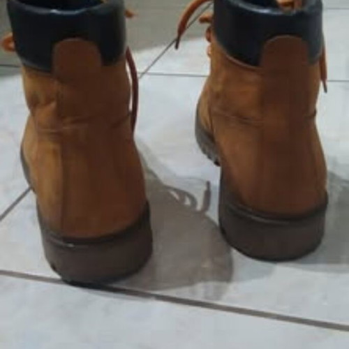 Boxer men's suede boots, brown and orange, size 41