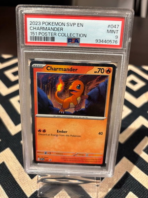 Pokemon Charmander 151 Poster Collection 2023 PSA9 SVP EN like new