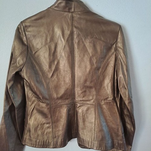Leather jacket like new, gold bronze, size M