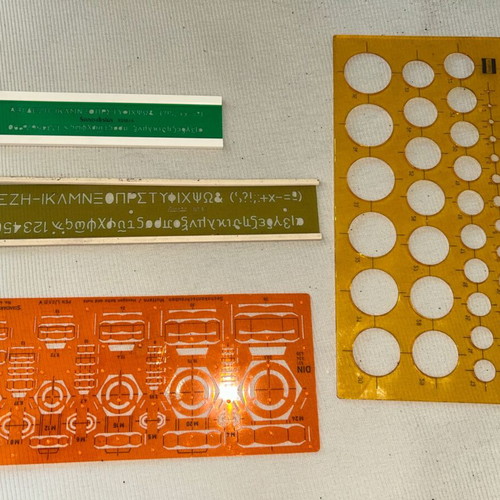 Vintage Technical Drawing Stencil Set Standardgraph 1980s