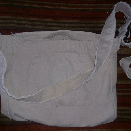 Fabric shoulder or crossbody bag like new, beige