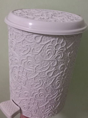 Small trash bin refurbished, 20 cm diameter, 27 cm height