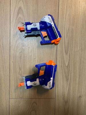 Nerf guns used, set