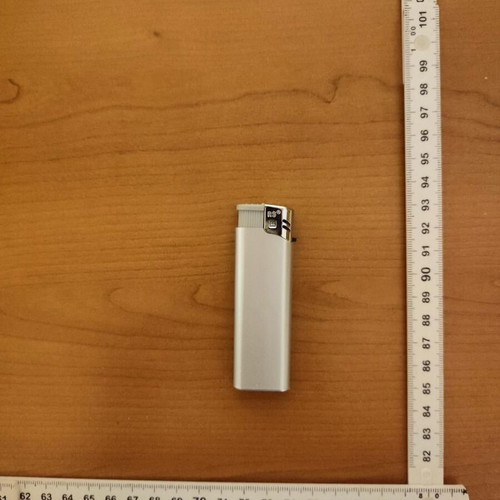 RS electronic refillable lighter silver/grey