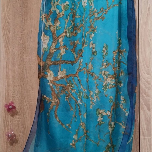 Sakura scarf 50/140 ethereal new, multicolored