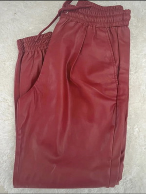 Zara leather pants like new, red, size XS 34