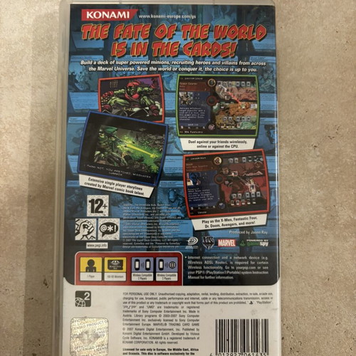 Marvel Trading Card Game PSP used, English