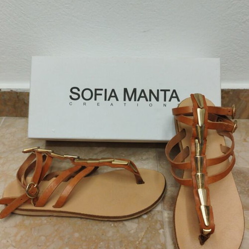 Leather handmade sandals Sofia Manta used, size 37