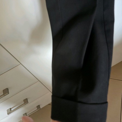Black fabric pants straight fit size S used