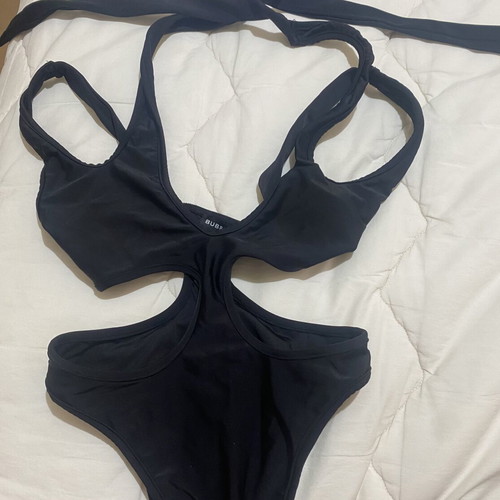 Bubblegun Black Cut-Out Monokini One-Piece Swimsuit Size S like new