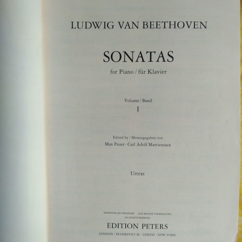 L.V.Beethoven Piano Sonatas op. 2, 7, 10, 13, 14, 22, 26, 27, 28 like new