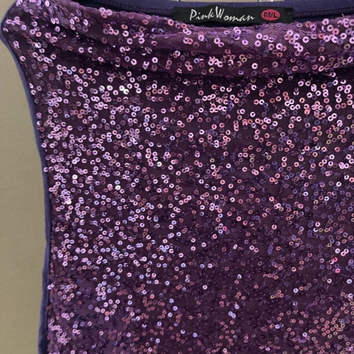 Strapless top purple like new, size M/L