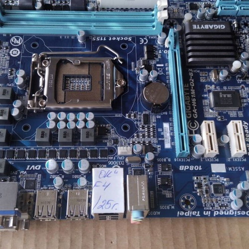Gigabyte GA-H61M-D2-B3 motherboard used, Socket LGA1155