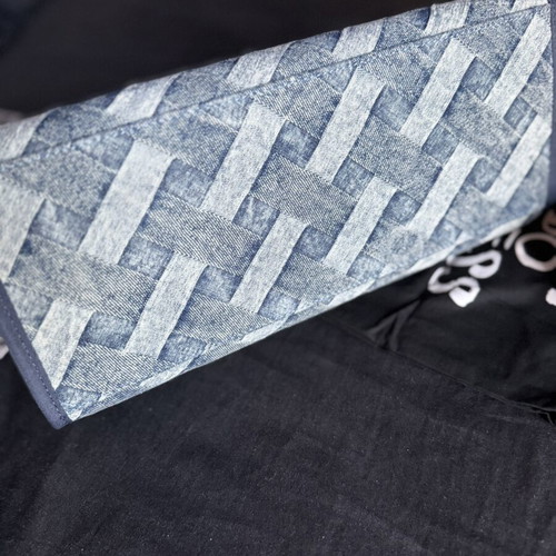 Kurt Geiger denim shoulder bag with extra strap