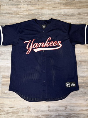 Yankees baseball jersey used, XL, navy blue mesh