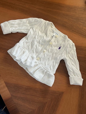 Polo Ralph Lauren knitted jacket 6 months white like new