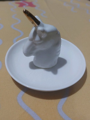 Unicorn ring holder new porcelain