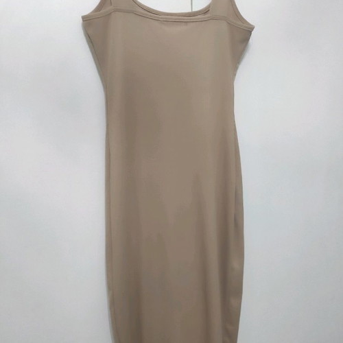Ribbed midi dress Small-medium dark beige with box Shein