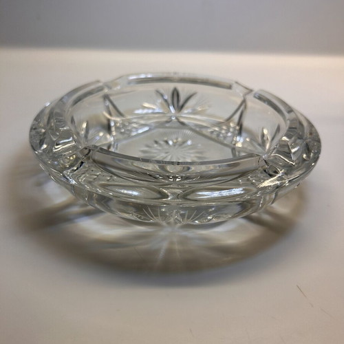 Heavy Cut Crystal Ashtray vintage style, like new, Ø approx. 14 cm