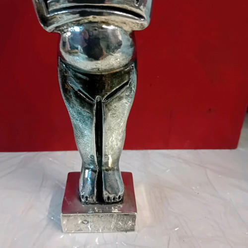 Cycladic figurine Silvero with gold leaf like new