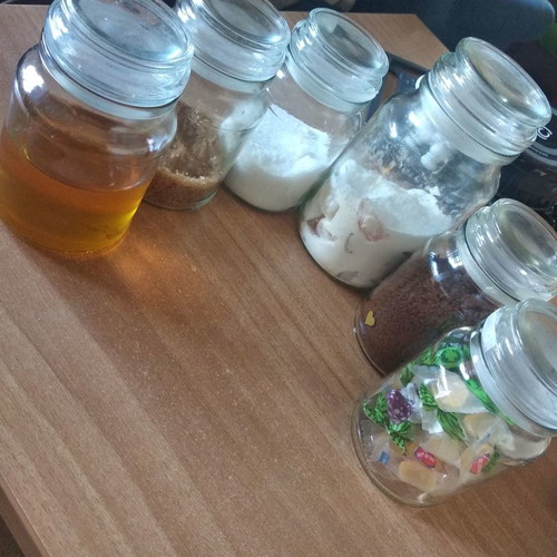 Glass jars for coffee, sugar, etc. (price per piece)