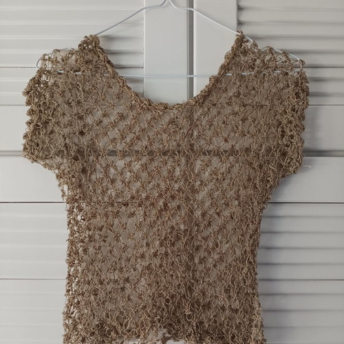 Olive green netted top, one size