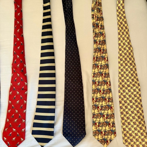 Ties various used, pack of 10, vintage decade styles