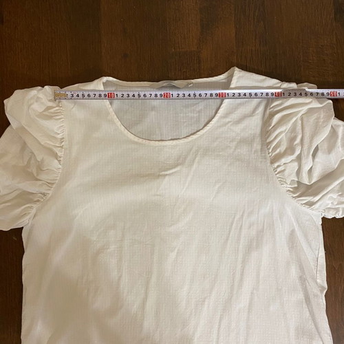 Numph white blouse XL with puff sleeve used
