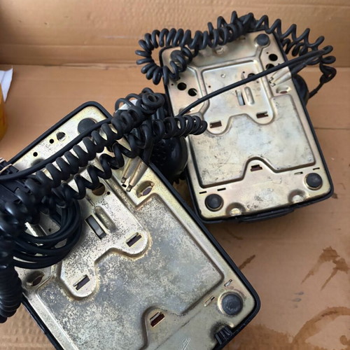 Phones used, 2 pieces from 1968, black wired