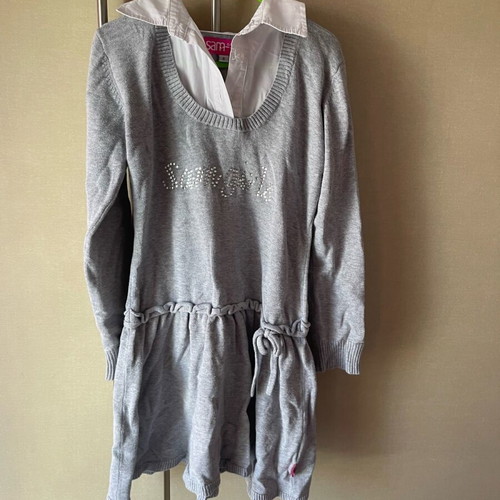Children's dress 8 years used, gray, 128 cm