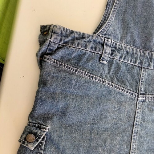 Sam 0-13 Denim Salopette Skirt Like New, Size 14Y S/XS