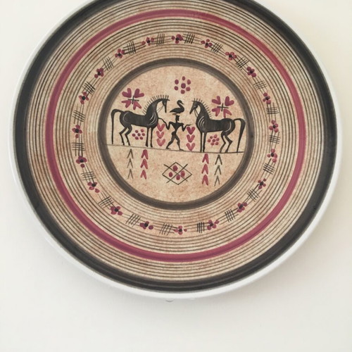 Ceramic plate authentic old, like new, size 0.33