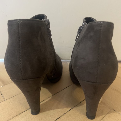 Two pairs of boots size 36, black and beige